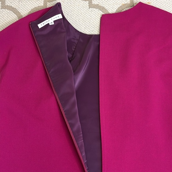 Trina Turk crepe cap sleeve Pink shift Dress - Picture 11 of 14